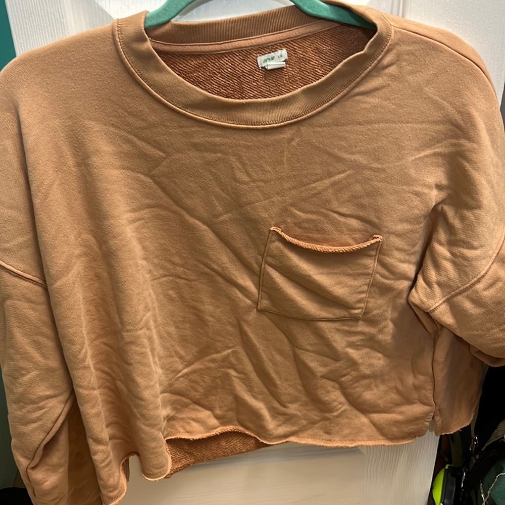 Orange cropped long sleeved